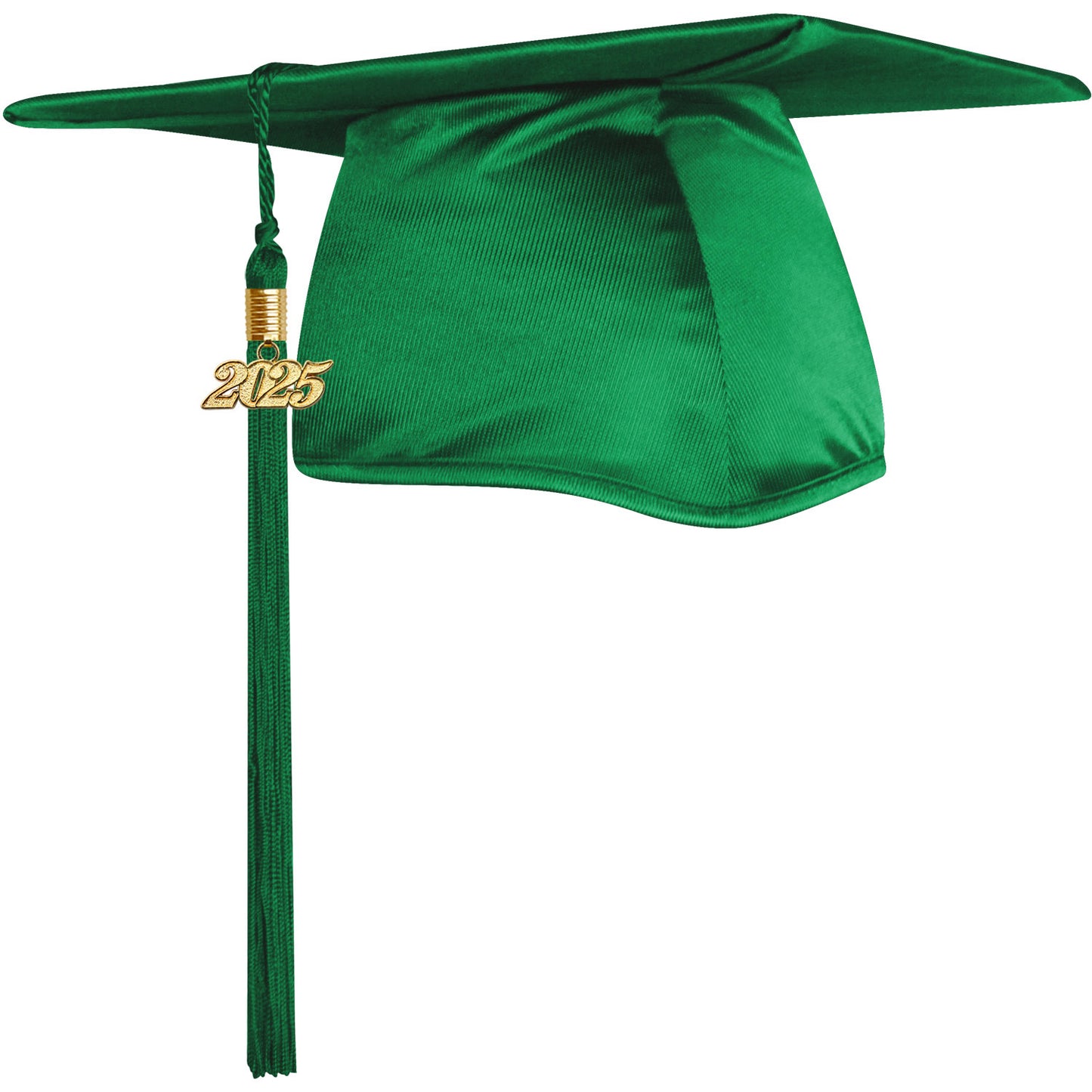 Shiny Green Elementary Graduation Cap with Tassel