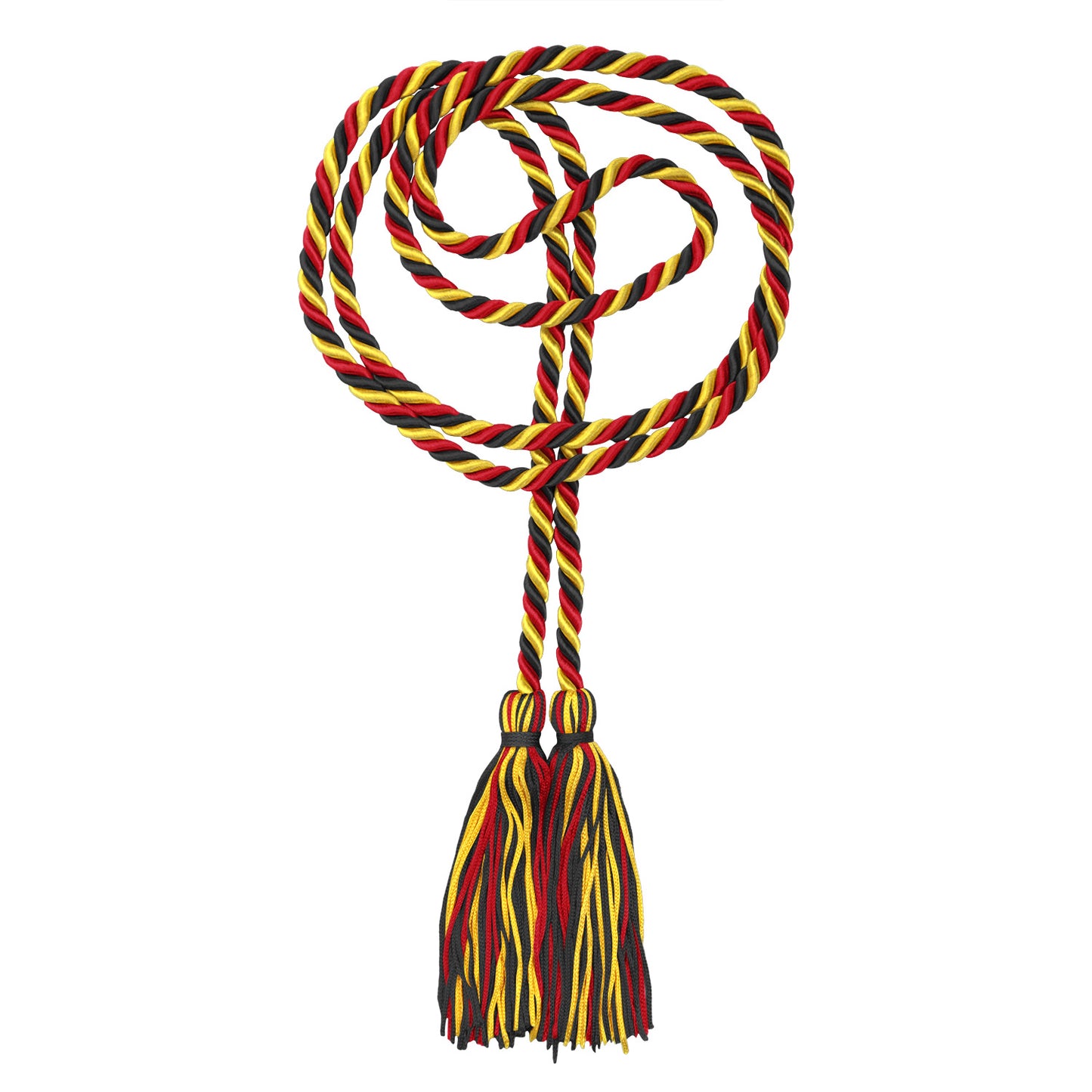 Single Honor Cord Three-Color Black/Red/Gold