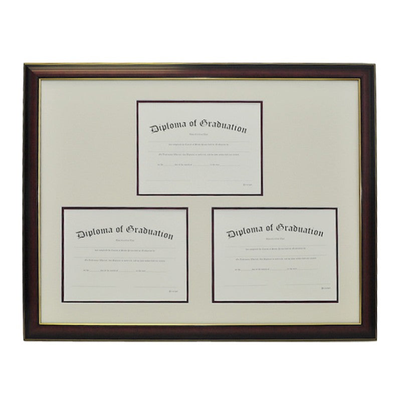 Triple Document Diploma Frame