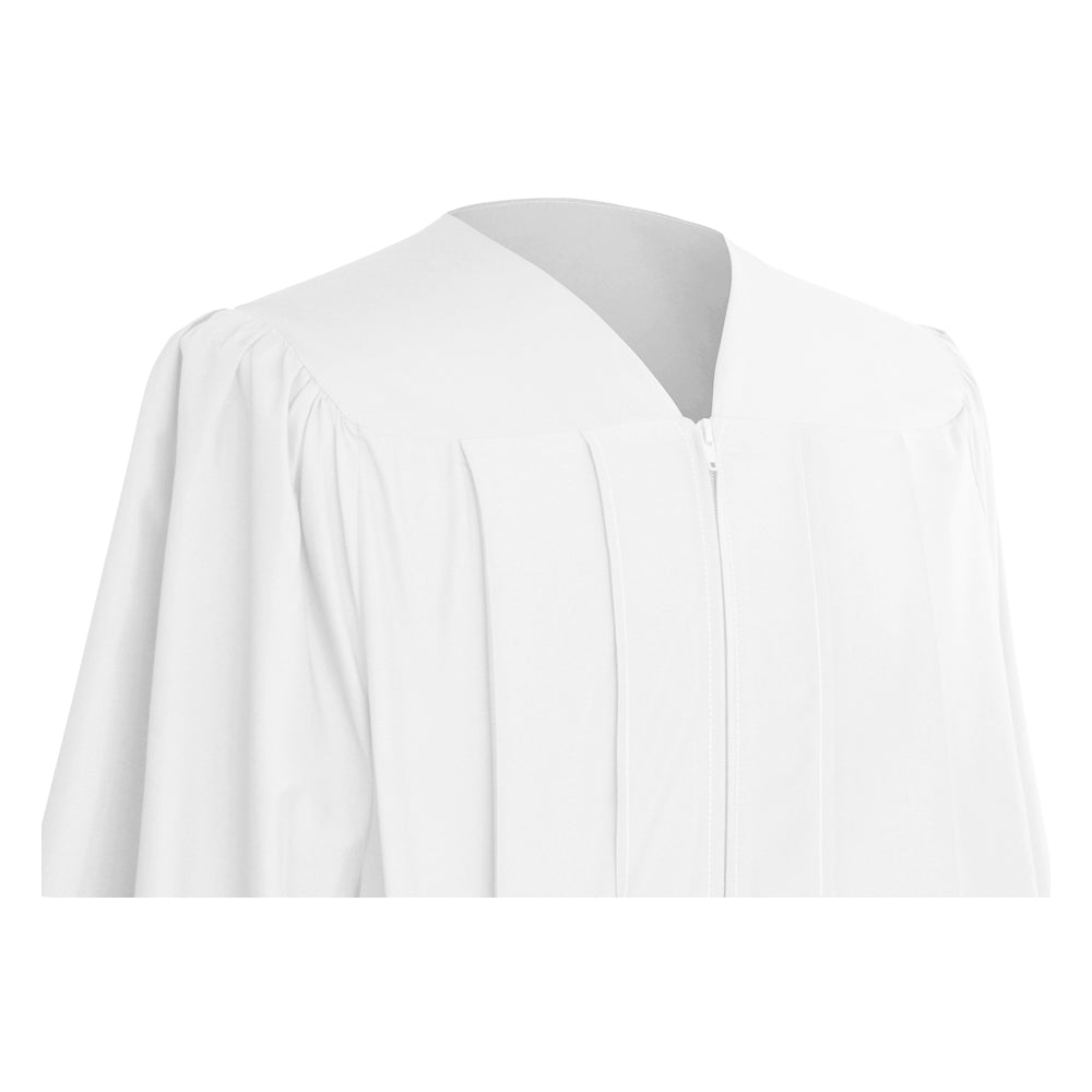 Matte White Middle School and Junior High Graduation Gown