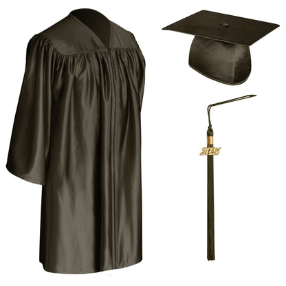 Brown Child Graduation Cap, Gown & Tassel