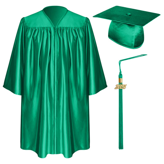 Emerald Green Child Graduation Cap, Gown & Tassel