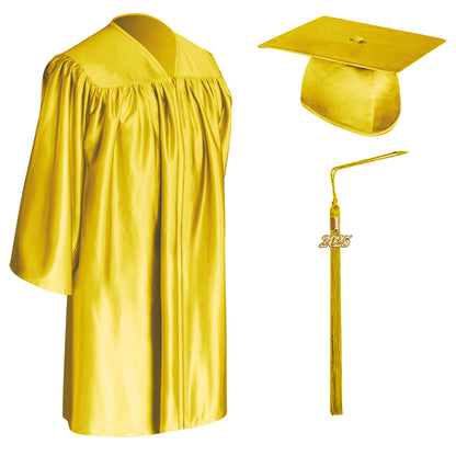 Gold Child Graduation Cap, Gown & Tassel