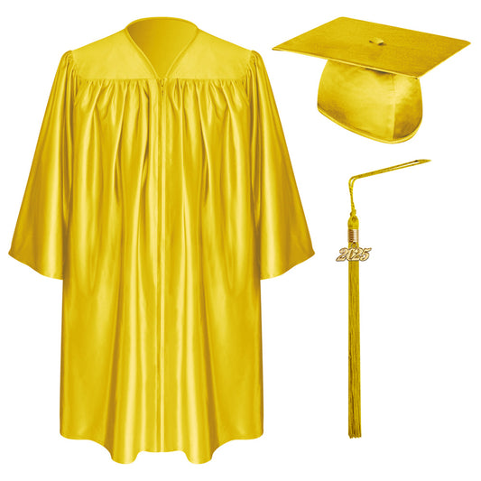 Gold Child Graduation Cap, Gown & Tassel