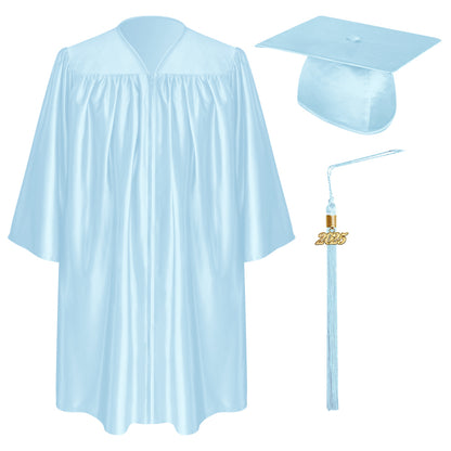 Light Blue Child Graduation Cap, Gown & Tassel