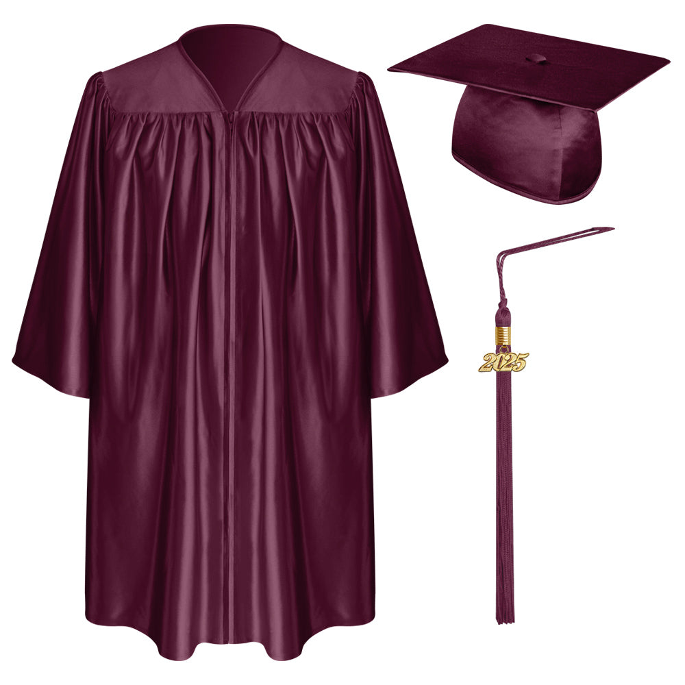 Maroon Child Graduation Cap, Gown & Tassel