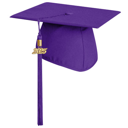 Matte Purple Bachelor Graduation Cap with Tassel