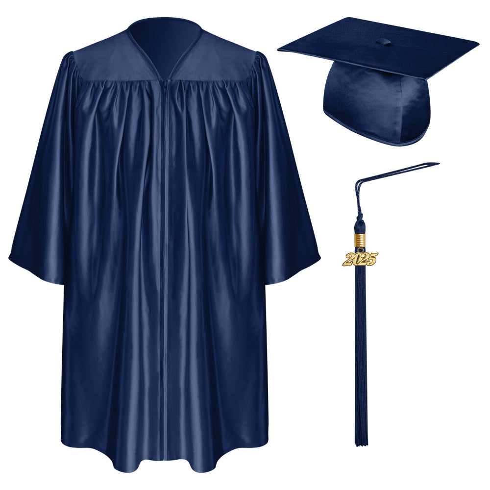 Navy Blue Child Graduation Cap, Gown & Tassel