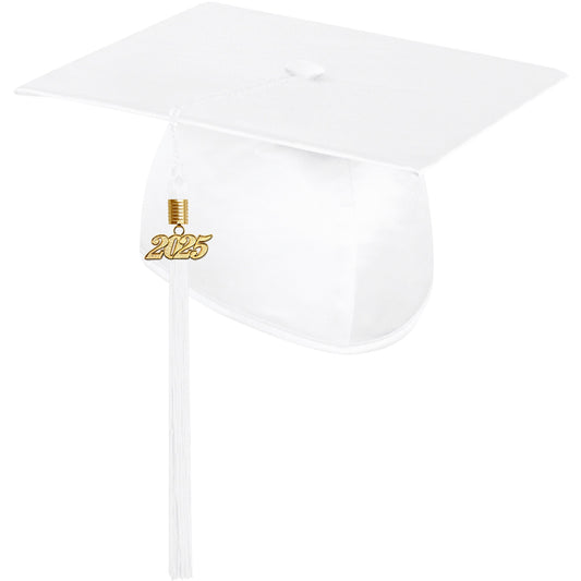 Child White Graduation Cap with Tassel