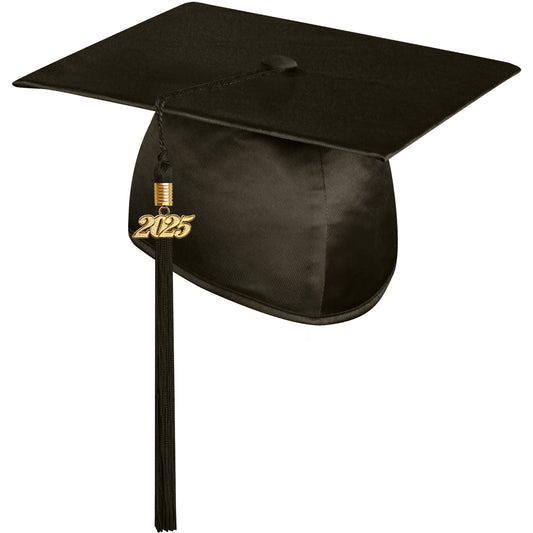 Shiny Brown High School Graduation Cap with Tassel