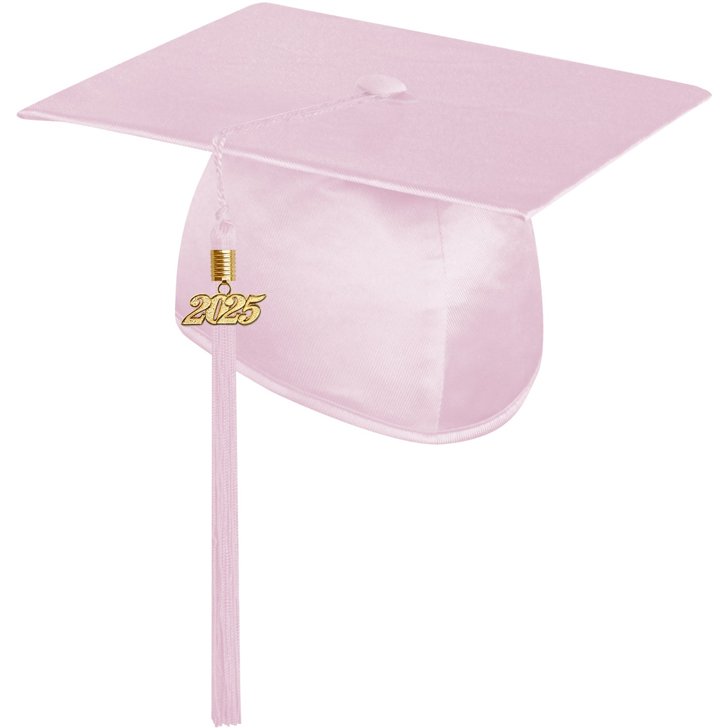 Shiny Pink Bachelor Graduation Cap with Tassel