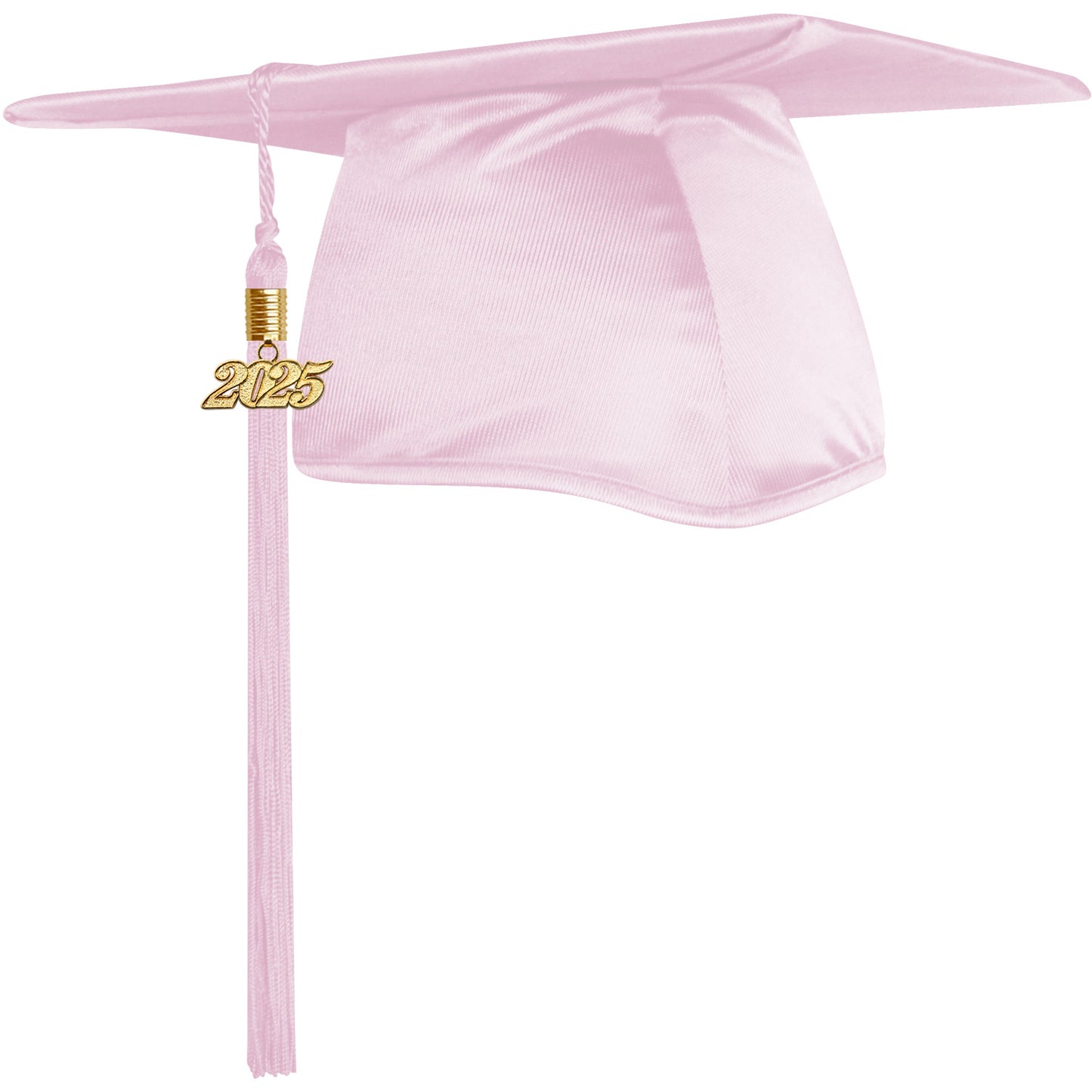 Shiny Pink College and University Graduation Cap with Tassel