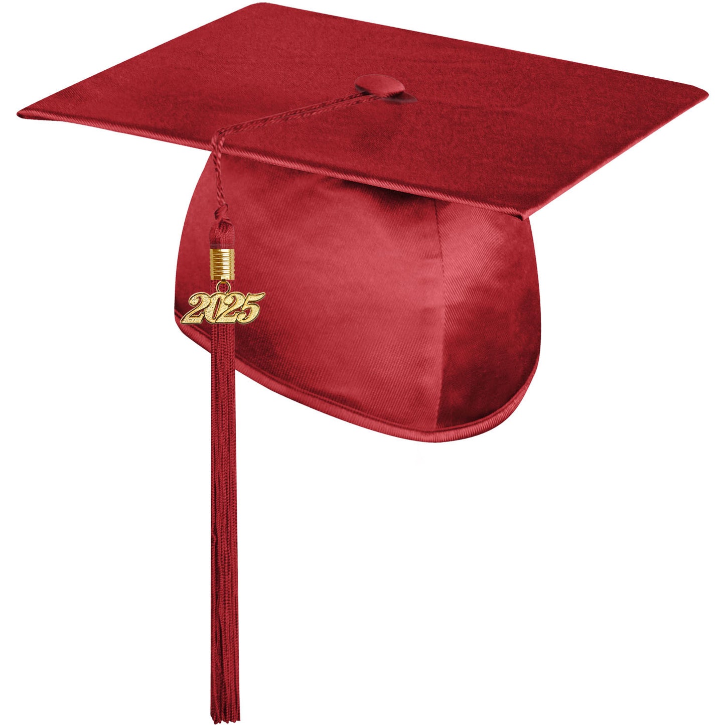 Shiny Red Elementary Graduation Cap with Tassel