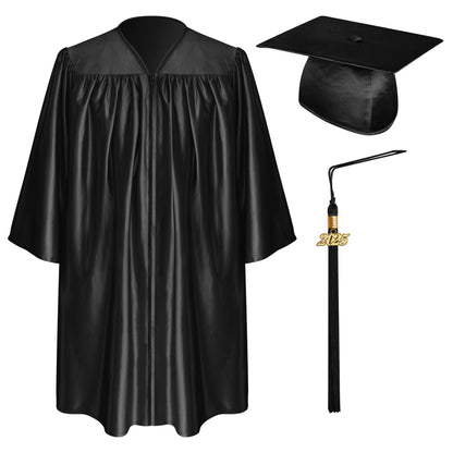 Black Child Graduation Cap, Gown & Tassel