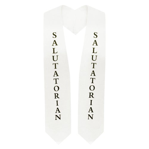 White Salutatorian Graduation Stole