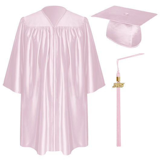 Pink Child Graduation Cap, Gown & Tassel