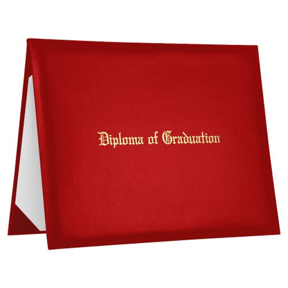 Red Imprinted Diploma Of Graduation Cover