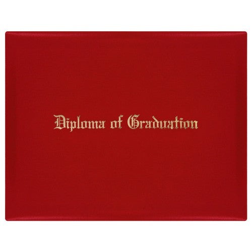 Red Imprinted Diploma Of Graduation Cover