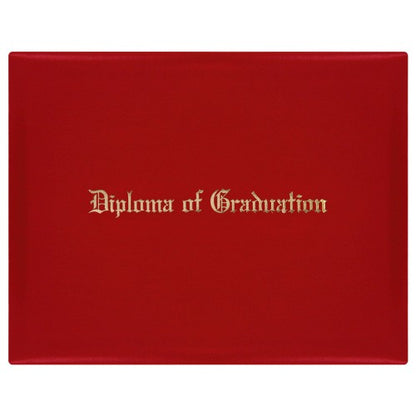 Red Imprinted Diploma Of Graduation Cover