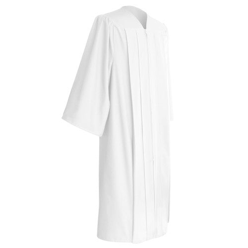 Matte White Middle School and Junior High Graduation Gown