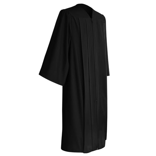 Matte Black Bachelor Graduation Gown