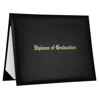 Black Imprinted Diploma of Graduation Cover