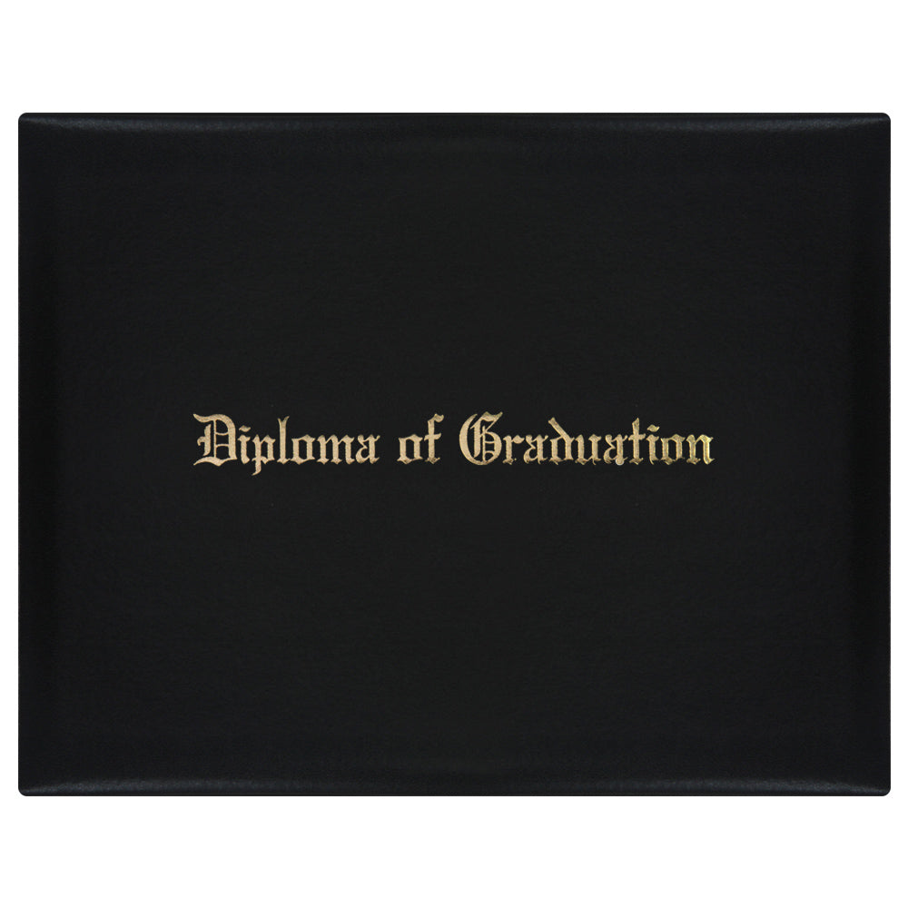 Black Imprinted Diploma of Graduation Cover