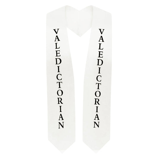 White Valedictorian Graduation Stole