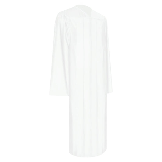 Shiny White Faculty Staff Graduation Gown