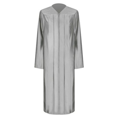 Shiny Silver Middle School and Junior High Graduation Gown