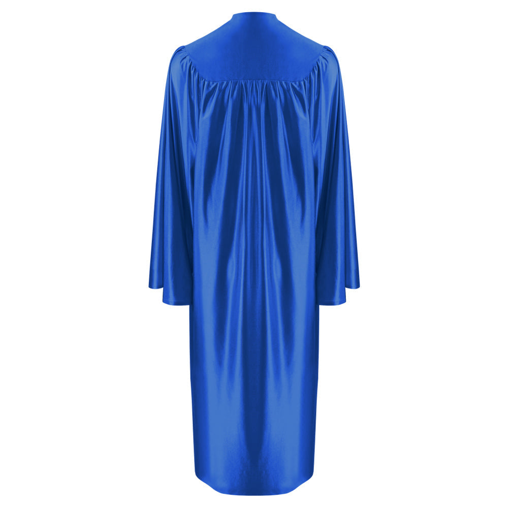 Shiny Royal Blue High School Graduation Gown