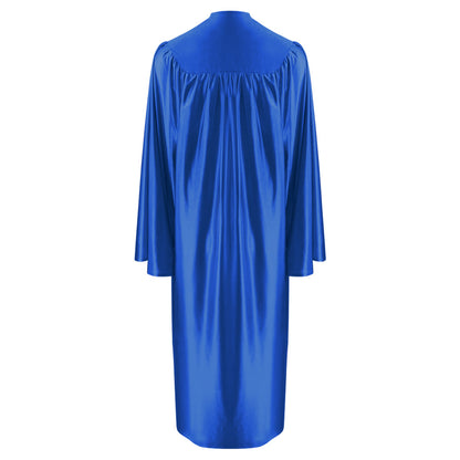 Shiny Royal Blue High School Graduation Gown