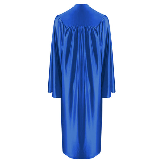 Shiny Royal Blue High School Graduation Gown