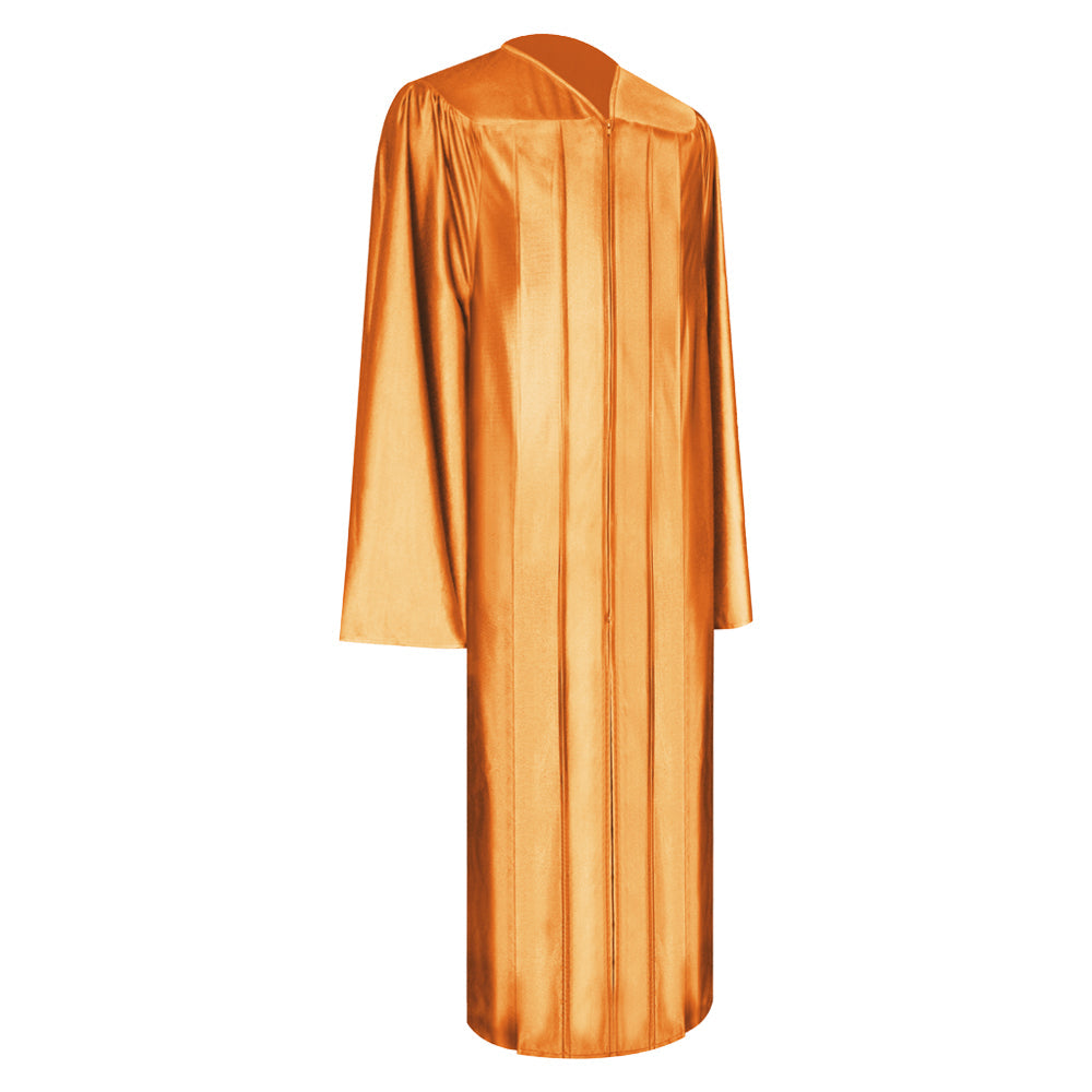 Shiny Orange Bachelor Graduation Gown