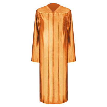 Shiny Orange High School Graduation Gown