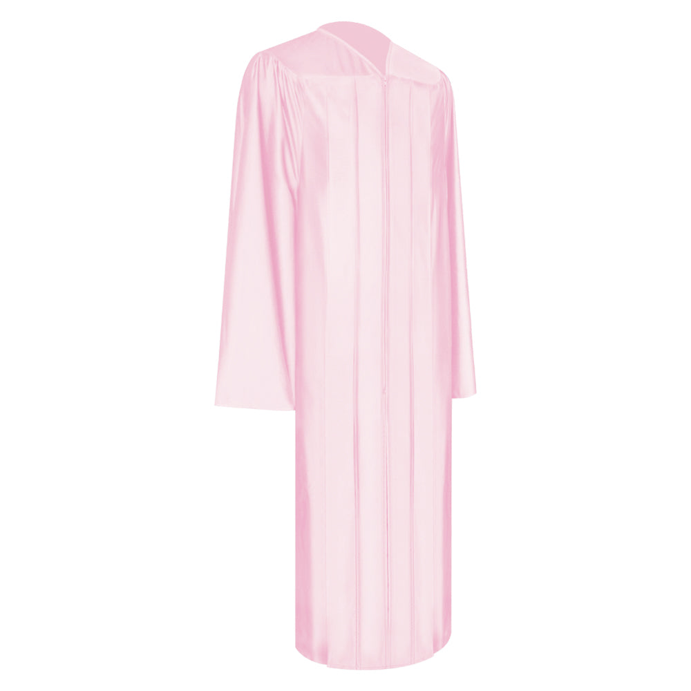 Shiny Pink High School Graduation Gown