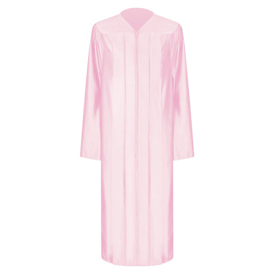 Shiny Pink College and University Graduation Gown