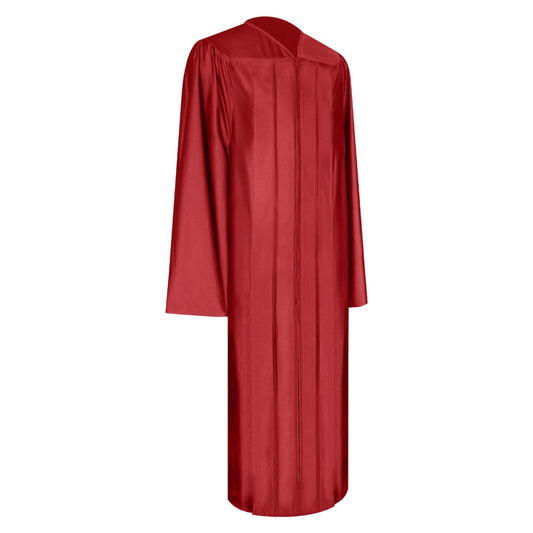 Shiny Red College and University Graduation Gown