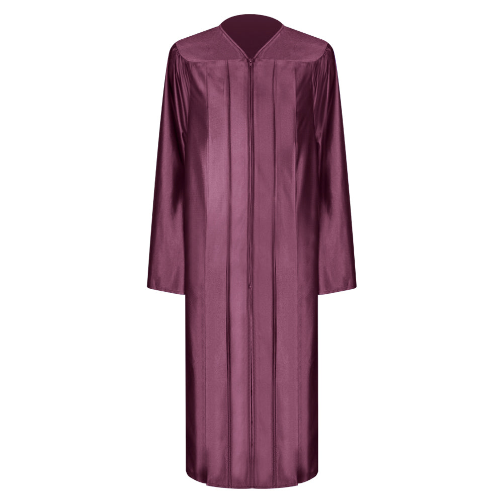 Shiny Maroon College and University Graduation Gown