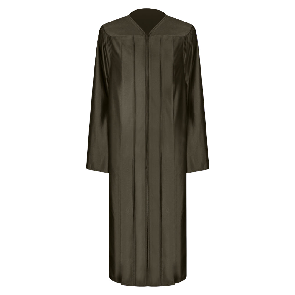 Shiny Brown High School Graduation Gown