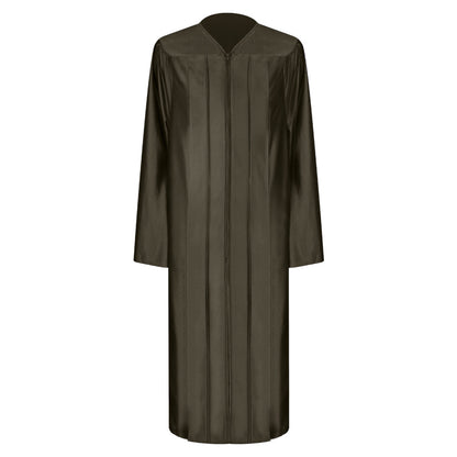 Shiny Brown High School Graduation Gown