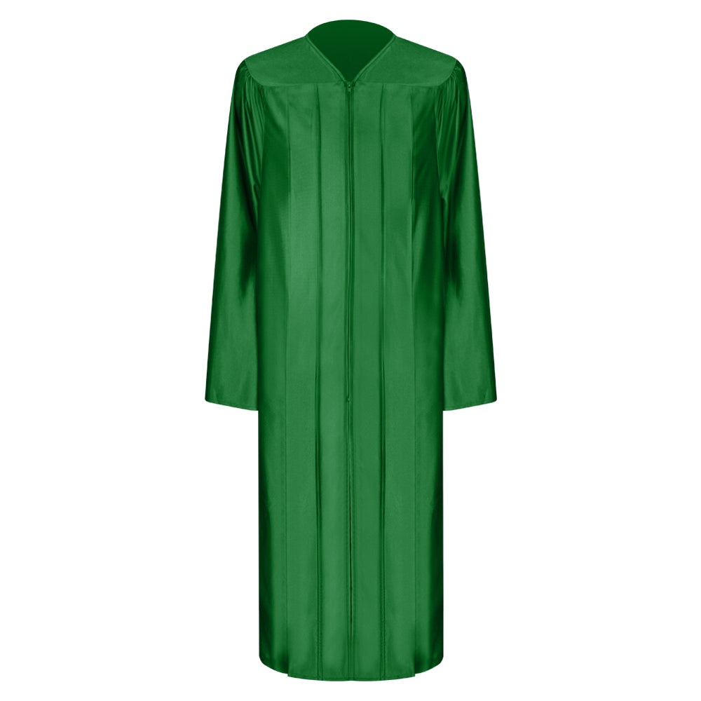 Shiny Green College and University Graduation Gown