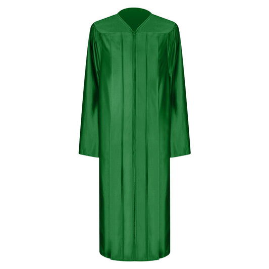 Shiny Green College and University Graduation Gown