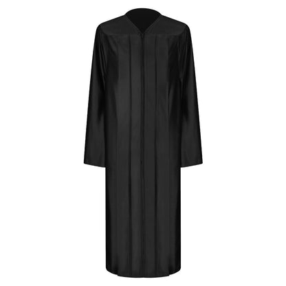 Shiny Black Elementary Graduation Gown