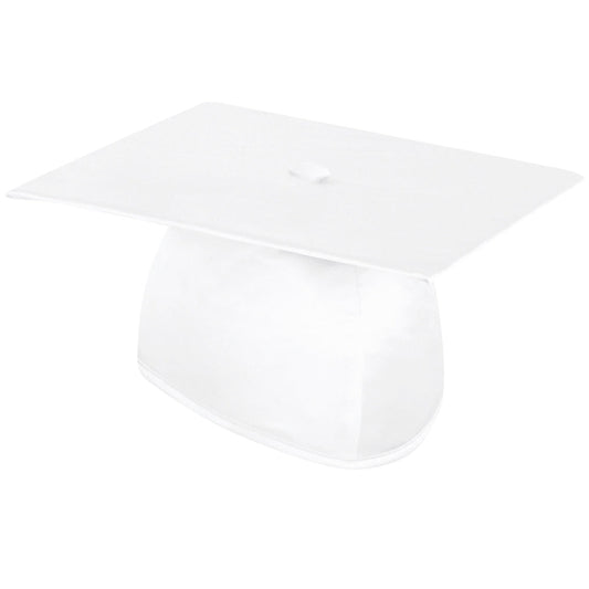 Shiny White Graduation Cap