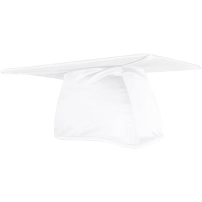 Shiny White Graduation Cap