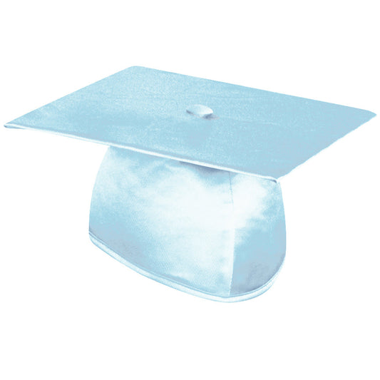 Shiny Light Blue Graduation Cap