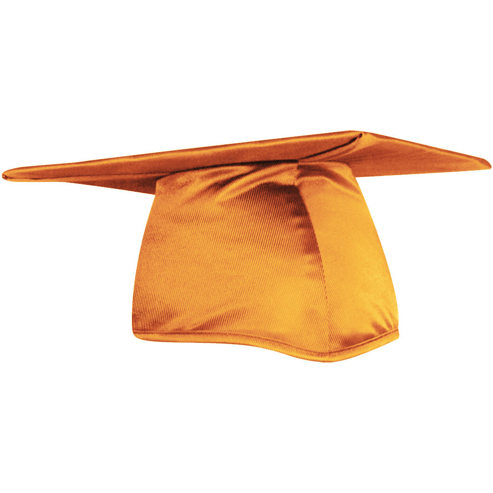 Shiny Orange Graduation Cap