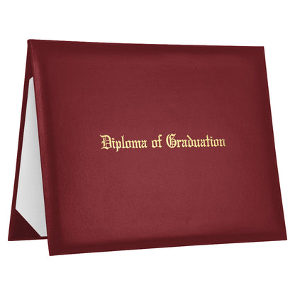 Maroon Imprinted Diploma of Graduation Cover