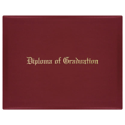 Maroon Imprinted Diploma of Graduation Cover